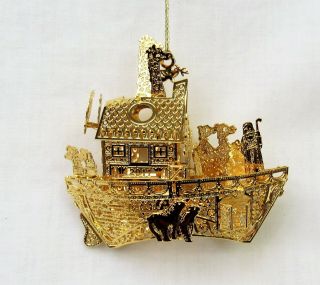 Danbury Ornament 2005 Gold Plated Noah 