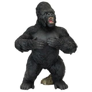 14 " Rampage Great Ape Silverback Gorilla Jungle King Primate Standing Sculpture