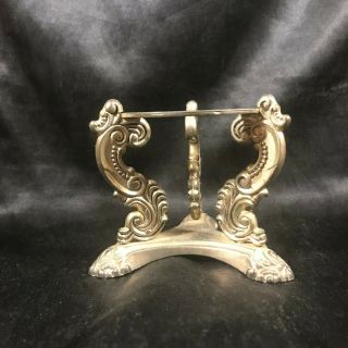 Godinger Candle Holder Stand Silver Art 3” Tall