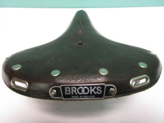 Vintage Brooks B72 Black Leather Saddle Seat England Raleigh Bicycle ONE 2