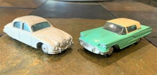 Vintage Corgi Toys Ford Thunderbird & Jaguar 24 Litre Cars