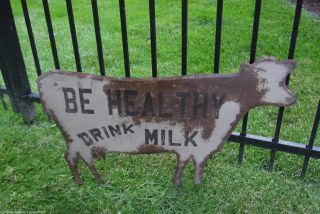 Large Cow Farm Milk Dairy Sign Primitive Home French Country Kitchen Wall Decor
