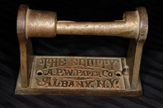 Cast Iron Toilet Paper Roll Holder The Equity Apw Paper Co Albany Ny Antique Tp