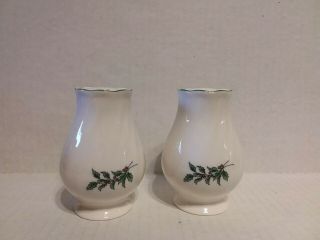 Nikko - Happy Holidays Christmas Salt And Pepper Shakers - Holly Berry - Japan