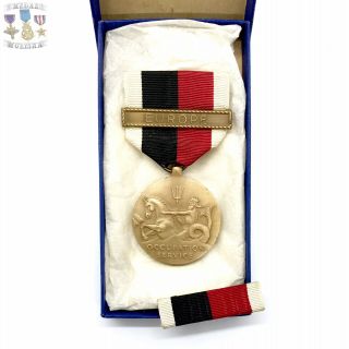 WWII US NAVY OCCUPATION SERVICE MEDAL EUROPE CLASP RIBBON BAR US 2