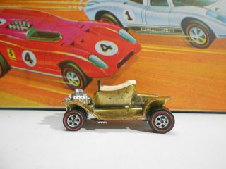 1968 Hot Wheels Hot Heap 6219 Sweet 16 Gold Usa Base Model T Redlines