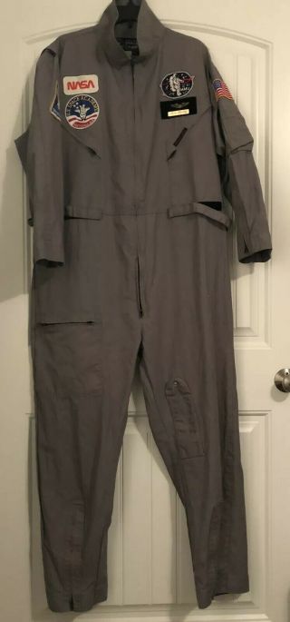 Vintage Huntsville Nasa Us Space Camp Flight Suit Coverall W/ Patches Size 2xl B