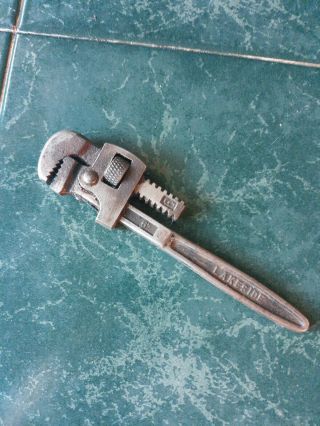 Vintage Lakeside Usa Adjustable Pipe Wrench Green 6 " Monkey Wrench