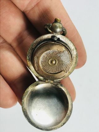 1903 Antique Victorian Sovereign Coin Holder Pocket Watch fob silver? 3