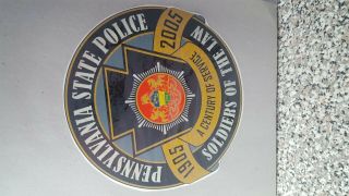 Rare Hard To Get Pa State Police 100th Anniv Vehicle Decal