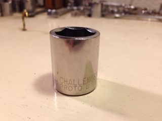 Vintage Challenger Proto 1222h 11/16 " 6 Point 3/8 " Drive Socket Great Shape