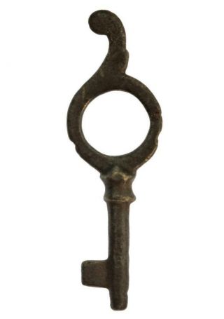 Post Medieval Bronze Casket Key With Handle C.  15th/16th Century 2 " - Ref.  K195