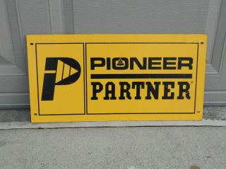 Pioneer Partner Chain Saw Dealership Sign 1980s