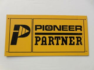 Pioneer Partner chain saw dealership sign 1980s 2
