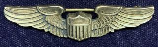 Ww2 Us Army Air Force Sterling Pilot Wing Pin Back Badge 2 In Amico