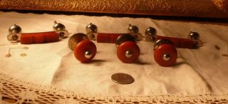 6 Art Deco Bakelite Metal Pull Handles Knobs 206 Grams (s12232)
