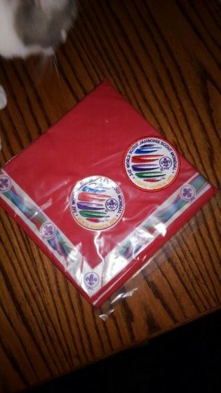2019 World Scout Jamboree Wsj Youth Participant Neckerchief And Patch Set