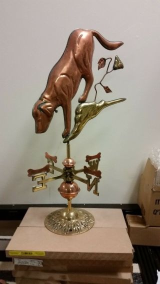 Copper & Brass Small Dog And Bones Weathervane.  Great Deal Limited Quantities