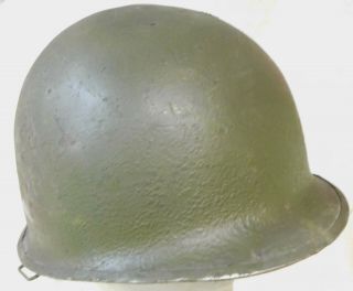 U.  S.  Wwii M1 Helmet W/ Front Seam & Swivel Bales - Schlueter
