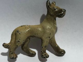 Vintage ?hubley? Cast Iron Miniature Dog Figurine - ?great Dane/shepherd?