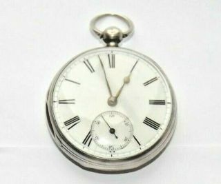 Antique Victorian J W Benson Fusee Silver Pocket Watch Ludgate Hm London 1871