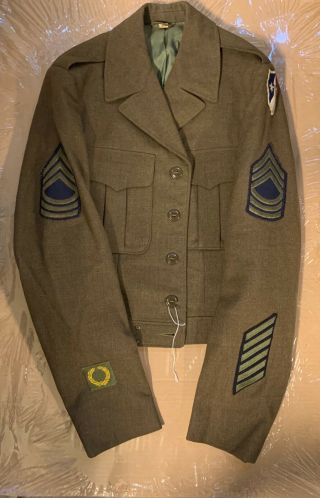 Wwii Ike Jacket With Patches And Chevrons