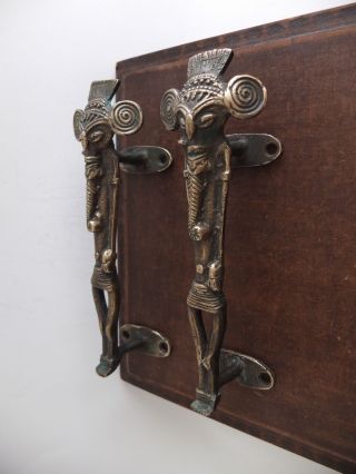 Vintage Antique Style Elephant Solid Brass Door Handles Pulls