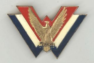 1940 Wendell Willkie President Political Brass Eagle Badge Lapel Pinback Pin Ww
