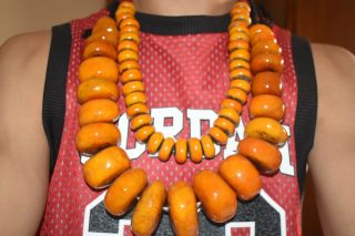 Moroccan Hand Made Berber Amber Necklace North African Jewelry Tribal Beads