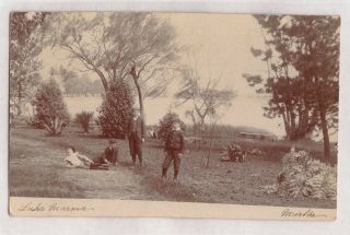 Vintage Postcard Rppc Lake Marma,  Murtoa Victoria 1900s