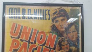 Vintage 1939 Paramount Pictures Union Pacific Poster (shipped rolled) 2