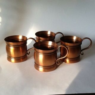Gregorian Copper Mugs Set Of 4 Vintage 1980 