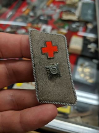 Wwii German Red Cross Officer Single Collar Tab Look