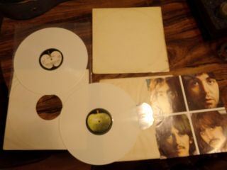 The Beatles White Album Stereo 1968 Uk White Vinyl Record V.  G.