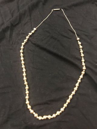 Vtg 14k Gold Add A Bead 18” Necklace.  About 90 Total Beads.  Necklace