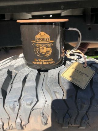 Filson Smokey Bear Enamelware Camp Coffee Mug - With Tags