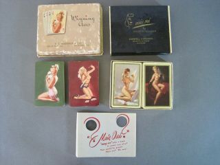 Four Decks Of Vintage Gil Elvgren Pin - Up Playing Cards
