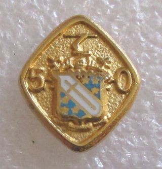 Vintage Phi Delta Theta ΦΔΘ Fraternity 50 Year Member Award Pin Or Tie Tack