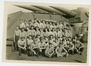 1945 Ww2 Photograph Fire Controlmen Uss Idaho Philippines Us Navy Photo