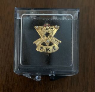 Tke Tau Kappa Epsilon Skull Fraternity Badge Tke Active Member Pin Teke Pin