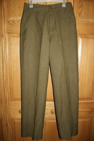 Ww2 Us Military Issue 100 Wool Field Dress Trousers Pants 30x35 Tg08