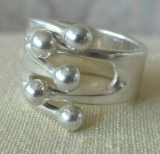 Anna Greta Eker Signed Sterling Silver Ring Norway Jester Size 7.  5