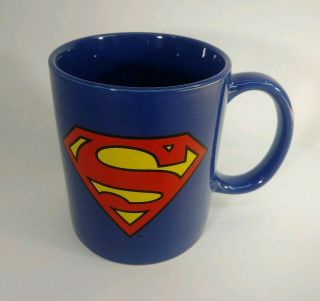 Dc Comics Superman Blue Coffee Tea Mug 12oz Ceramic