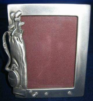 SEAGULL PEWTER Picture Frame Golf Club Bag 1989 Canada 4 