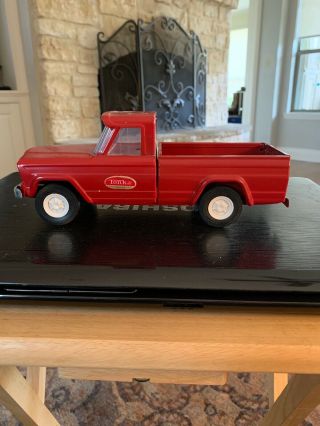 Vintage Mini Tonka Jeep Pickup Truck,  Pressed Steel Toy Vehicle,  Red