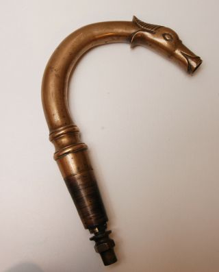 Antique Art Deco Brass Swan Water Spout / Tap