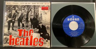 The Beatles 1964 Boys Ep Spain 1st Press Picture Sleeve