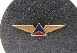 Vintage Delta Airlines Widget Logo 10k Gold & Enamel 5 Year Service Lapel Pin A