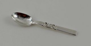 Georg Jensen Scroll Sterling Silver Oval Soup Dessert Spoon - 6 5/8 " - No Mono