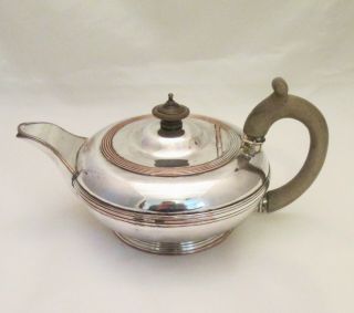 A Small Old Sheffield Plate Tea Pot C1820 - Round Shape - Tea For Two